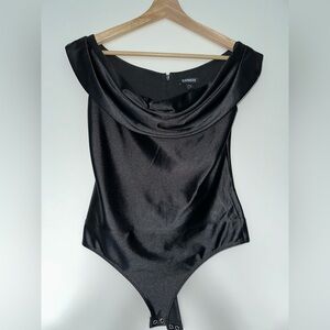 Express Shimmering Black Bodysuit
